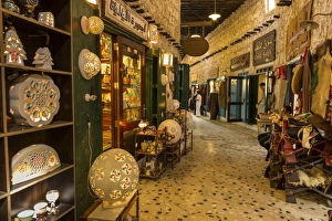 Qatar Prints: Entrance to Gold Souq, from alleyway of Souq Waqif, Doha, Qatar, Middle East