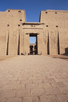 Huge Prints: Entrance, Horus Temple, Edfu, Egypt, North Africa, Africa