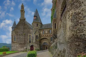 Rhineland Palatinate Prints: Entrance, Former Imperial Castle, Cochem, Rhineland Palatinate, Germany, Europe
