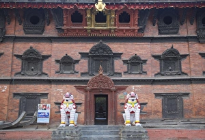 Religious Complex Prints: Entrance of Kumari Bahal, Durbar Square