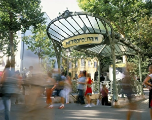 Pari Prints: Entrance to the metro at Abbesses, Montmartre, Paris, France, Europe