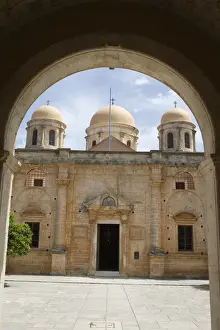 Chania Region Prints: Entrance of monastery, Agia Triada Monastery (Moni Zangarolo)