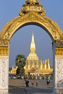 Laosian Prints: Entrance to Pha Tat Luang