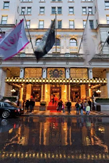 Hotels Prints: Entrance to the Plaza Hotel on Fifth Avenue, Manhattan, New York City, New York