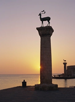 Guarding Prints: Entrance to Rhodes Harbour at dawn