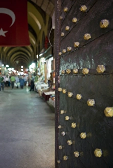 Images Dated 28th May 2008: Entrance to the Spice Bazaar, Istanbul, Turkey, Europe