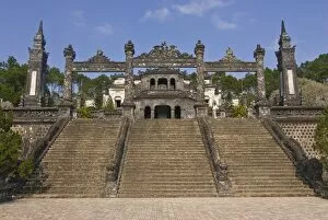 Entrance to tomb of Khai Dinh, Hue, Vietnam, Indochina, Southeast Asia, Asia
