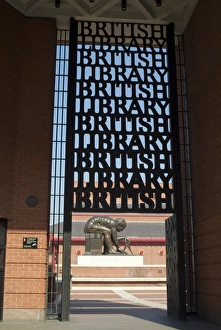 British Library Prints: Entranceway the British Library, London, England, United Kingdom, Europe