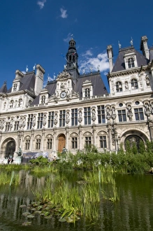 Lily Pad Prints: Ephemeral Gardens at Hotel de Ville, Paris, France, Europe