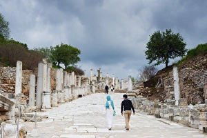 Cloud Sky Prints: Ephesus, ancient Roman ruins, Selcuk, Anatolia, Turkey, Asia Minor, Eurasia