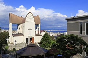 Hokkaido Prefecture Prints: Episcopal Church, Hakodate City, Hokkaido Prefecture, Japan, Asia