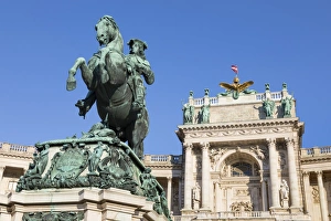 Hofburg Prints: Equestrian statue of Archduke Charles, Hofburg, Vienna, Austria, Europe