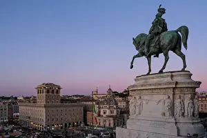 City Center Prints: Equestrian statue, Victor Emmanuel II National Monument