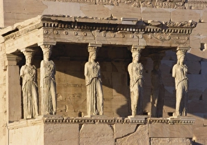 Athens Prints: Erechteion Detail, Acropolis, Athens, Greece