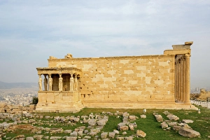Athens Prints: Erechtheion (Temple of Athena Polias), The Acropolis, UNESCO, Athens, Greece