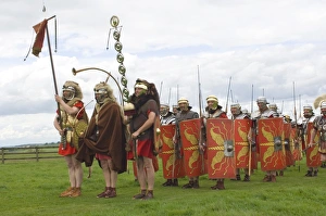 Reenactment Prints: Ermine Street Guard preparing to advance, Birdoswald, Hadrians Wall, Northumbria