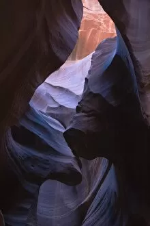 Images Dated 19th November 2007: Eroded curves in sandstone, Upper Antelope Canyon, near Page, Arizona, United States of America
