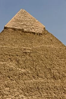 The eroded top of the Pyramid of Khafre in Giza, UNESCO World Heritage Site, near Cairo, Egypt, North Africa, Africa