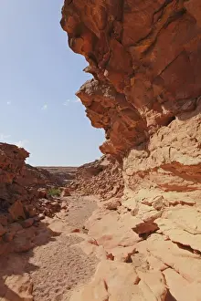 Red Rocks Prints: Erosion helps form stunning formations in the red rocks of the Coloured Canyon
