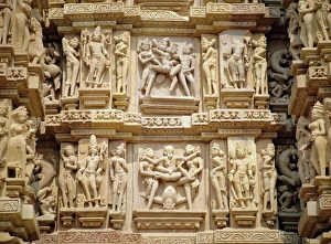Khajuraho Prints: Erotic sculptures on the west side