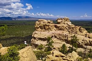Images Dated 15th July 2008: Escarpment and lava beds in El Malpais National Monument, New Mexico, United States of America