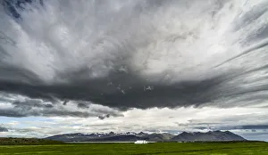 Meteorological Prints: Esjan mountain range, outside Bogarnes, Iceland, Polar Regions
