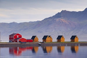 Images Dated 12th September 2009: Eskifjordur village, Eskifjordur fjord, East Fjords region (Austurland)