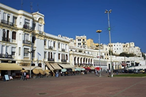 Tangier Prints: Espagne Street on the seafront, Tangier, Morocco, North Africa, Africa
