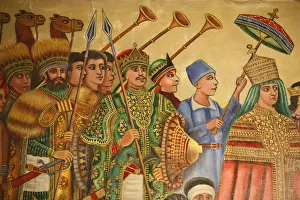 Ethiopian Prints: Ethiopian Coptic icon at the Holy Sepulchre, Jerusalem, Israel, Middle East