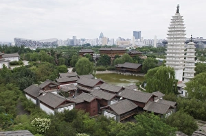 Images Dated 1st June 2008: Ethnic Minorities Park and the Birds Nest National Stadium in background