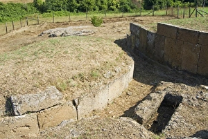 Etruscan Necropolis of Ara del Tufo, Tumulus Tomb, Tuscania, Viterbo, Lazio