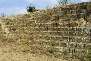 Quarries Prints: Etruscan tuff quarry, Tuscania, Viterbo, Latium, Lazio, Italy, Europe
