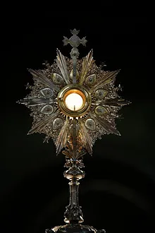 Eucharist adoration, Ars-sur-Formans, Ain, France, Europe
