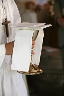Eucharist celebration, Les Sauvages, Rhone, France, Europe