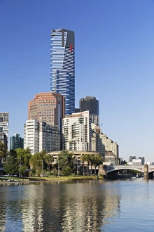 Victoria Prints: Eureka Tower and Yarra River, Melbourne, Victoria, Australia, Pacific