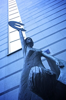Images Dated 1st December 2008: Europe statue, European Parliament Building, Brussels, Belgium, Europe