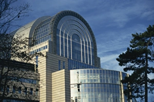 Parliament Building Prints: The European Commission and Parliament Buildings, the Cheese-Box building in Brussels