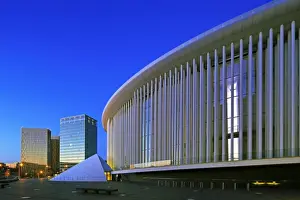 European Court of Justice and New Philharmonic Hall on Kirchberg in Luxembourg City