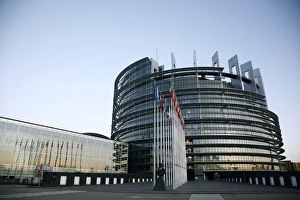 Administration Prints: European Parliament building, Strasbourg, Alsace, France, Europe