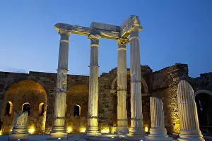Century Prints: Evening, Athena Temple (2nd Century BC), Side, Antalya, Turkey