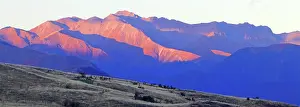 Queenstown Prints: Evening light on Cecil Peak, near Queenstown, South Island, New Zealand