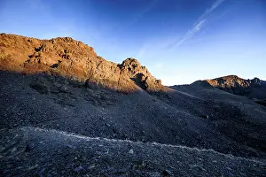 Glacial Prints: Evening light on ridges above glacial cirques in Sierra Nevada National Park in Spain