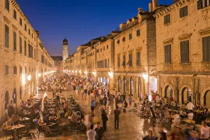 Dubrovnik Gallery: Evening in the old town, Dubrovnik, Croatia, Europe