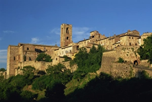 Evening in the old town viewed from below