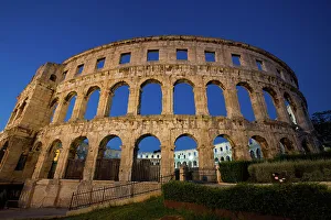 Ancient Rome Prints: Evening, Pula Arena, Roman Amphitheater