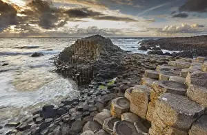 Ulster Prints: An evening view of the Giants Causeway, UNESCO World Heritage Site, County Antrim