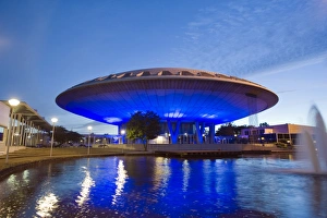 Evoluon built in 1996, exhibit on science and technology, by L. L. C. de Bever and L