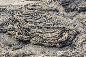 Lava Prints: Example of pahoehoe lava on Fernandina Island, Galapagos Islands, Ecuador, South America