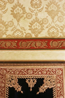 Floral Design Prints: Example of traditional Zardozi gold embroidery work