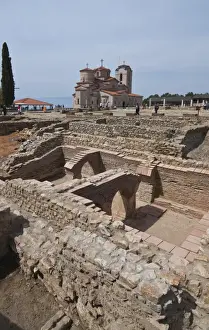 Excavations at Ohrid by Lake Ohrid, UNESCO World Heritage Site, Macedonia, Europe